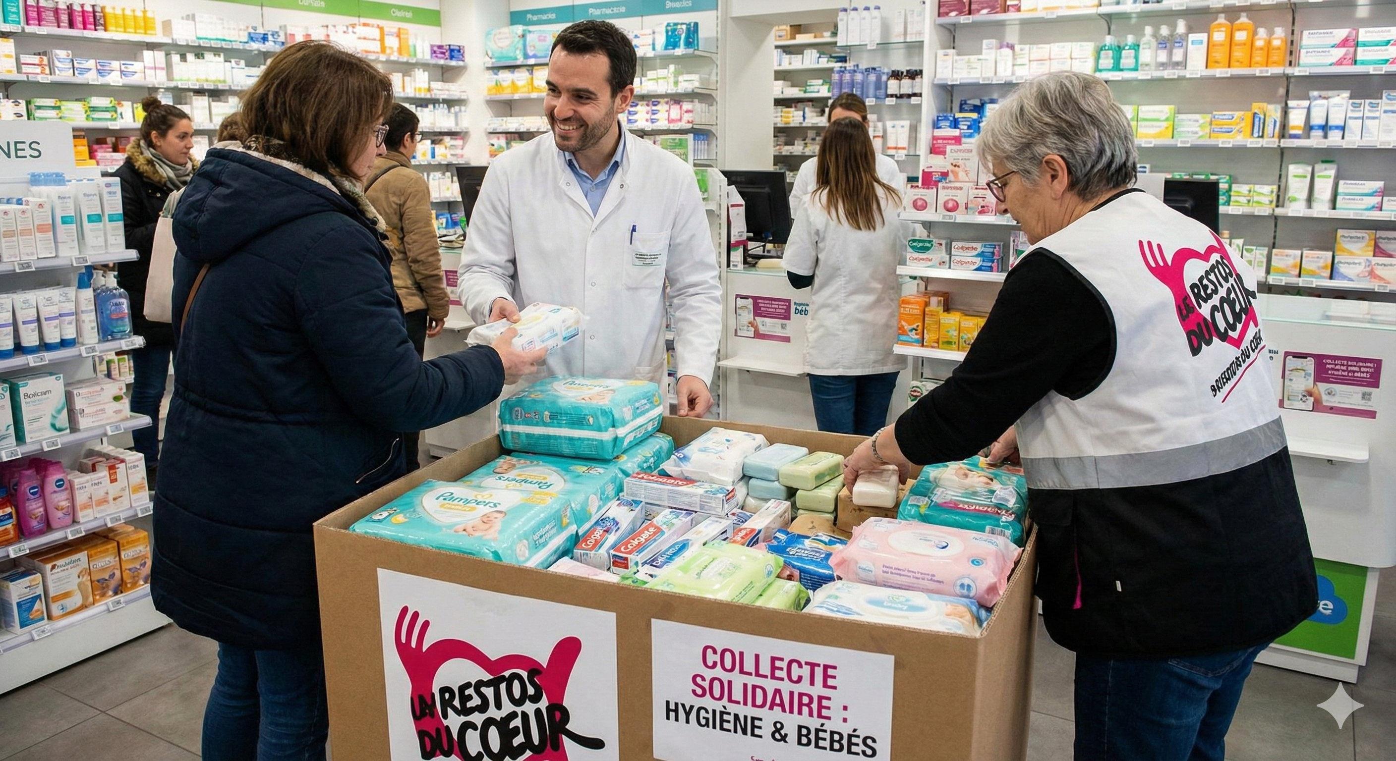 Solidarité territoriale : le réseau officinal mobilisé aux côtés des Restos du Cœur